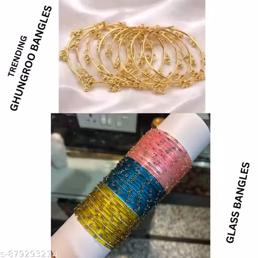 RP BADLAS Trending Ghungroo Bangles Set | Designer Glass Bangles for Women | Multicolor Party Wear Chudi Set | Traditional Wedding & Festive Bangles | Fancy Ladies Bracelet Set glass bangles for women | ghungroo bangles set | designer bangles set | multic