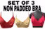ladies non padded bra set, regular wear lingerie, stylish everyday bra