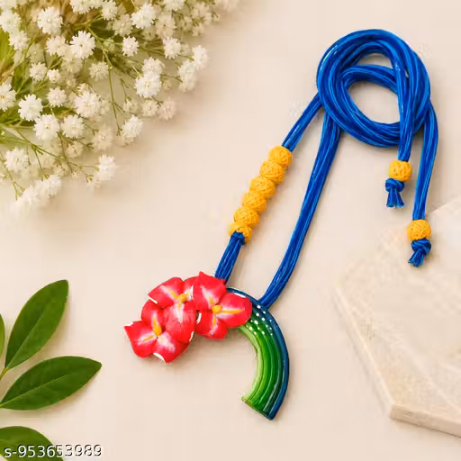 Cute Swan Theme Handmade Clay Jewellery Set