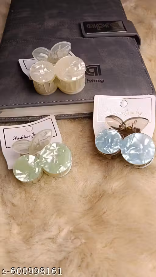 Premium Pearl Hair Clutcher Pack of 3 | Stylish Fancy Hair Clips for Girls & Women | Daily Wear & Party Wear Hair Accessories | Trendy Strong Grip Hair Clutcher | Beautiful Pearl Design Hair Clip
