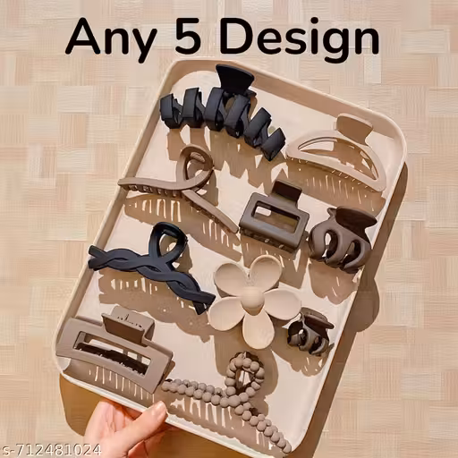 Hair claw matte big size clips claw for women and girls pack of 5