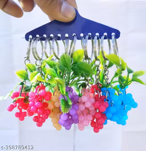 Grapes Key Chain Metal Key Ring (Pack of 12) Men Woman Kids Key Chain