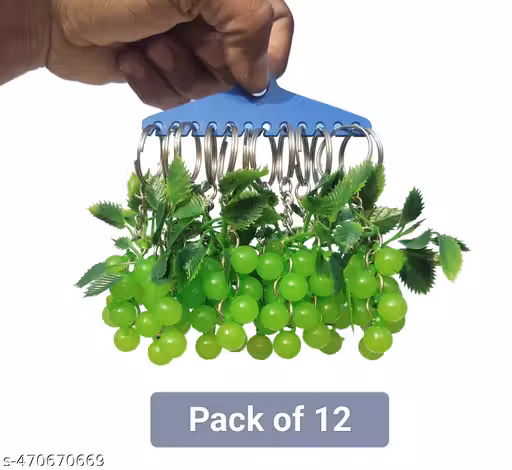 Grapes Key Chain Metal Key Ring (Pack of 12) Men Woman Kids Key Chain
