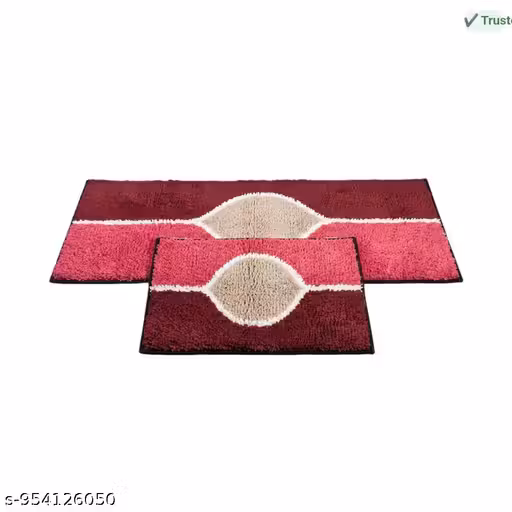 Premium Cotton Anti Slip Washable Bath Mat & Door Mat Combo Set of 2 | Soft Absorbent Bathroom Runner Rug Mats for Home Kitchen Entrance