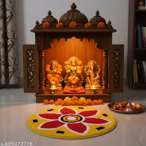 Premium Round Rangoli Pooja Mat