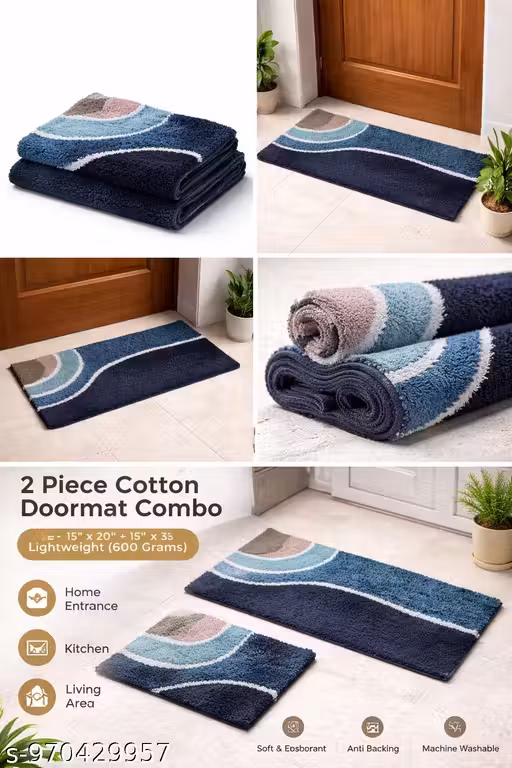 Abstract Wave Cotton Doormat Combo Set of 2 | Soft Anti-Slip Washable Floor Mats” ✔ Clean ✔ SEO optimized ✔ Premium feel ✔ High CTR