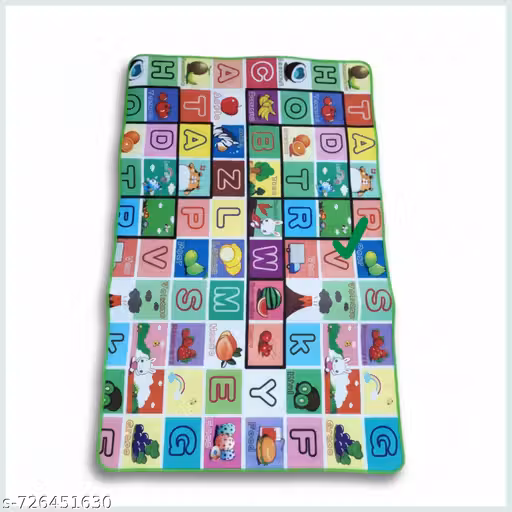 Kids Play Mat Large Size Double Sided Waterproof Foam Mat for Baby Crawling Activity Rug for Floor Alphabet & Jungle Design Educational Chatai (70x46 Inch)