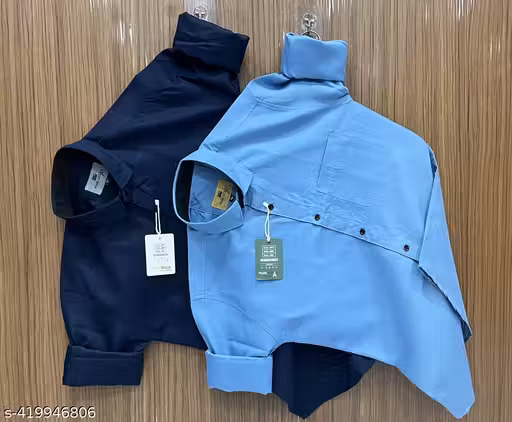 Formal cotton blend shirt for man pack of -2