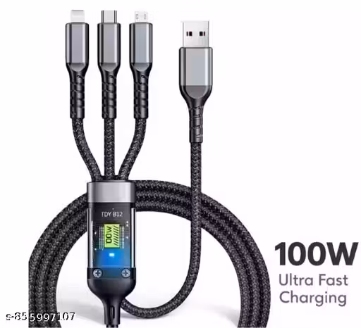4 in 1 Fast Charging Cable 65W | Type C + Micro USB , Lightning Multi Cable 0