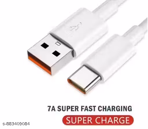 High Speed Type-C Fast Charging Cable for All Android Phones (1 Meter, WHITE