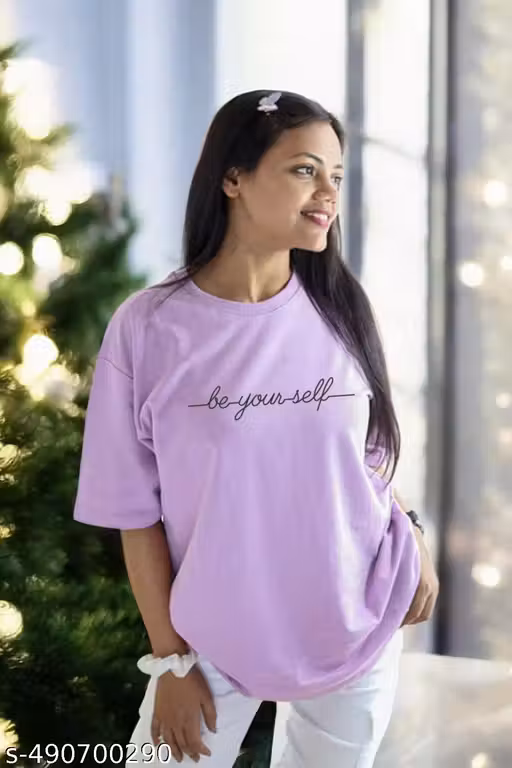 Women's oversized tshirt with a color combination of beige with trendy and fashionable and stylish tshirt