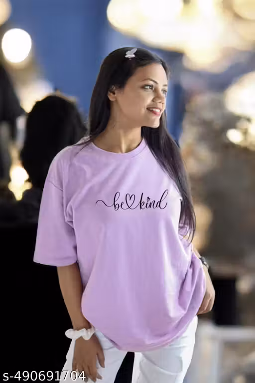 Women's oversized tshirt with a color combination of beige with trendy and fashionable and stylish tshirt