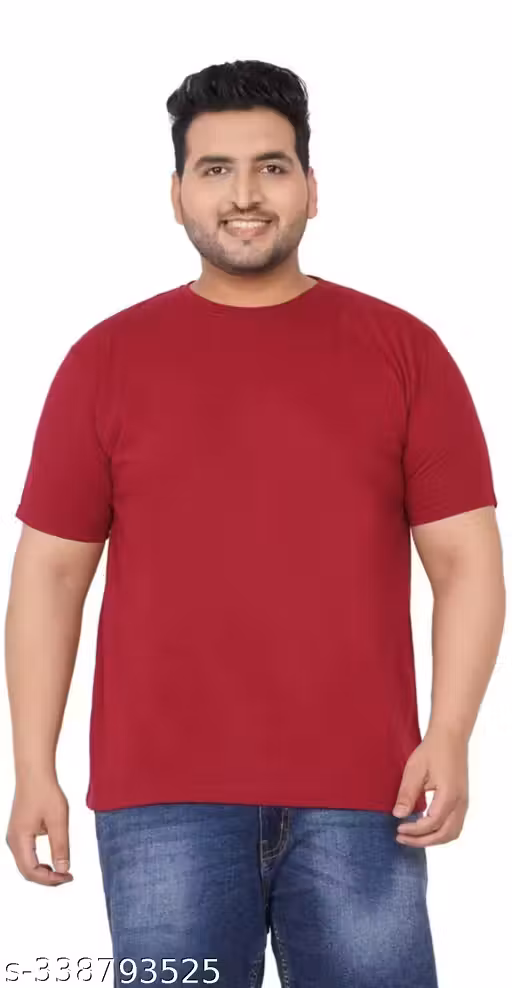 Casual Mans Plus Size Round Neck Printed T-shirts