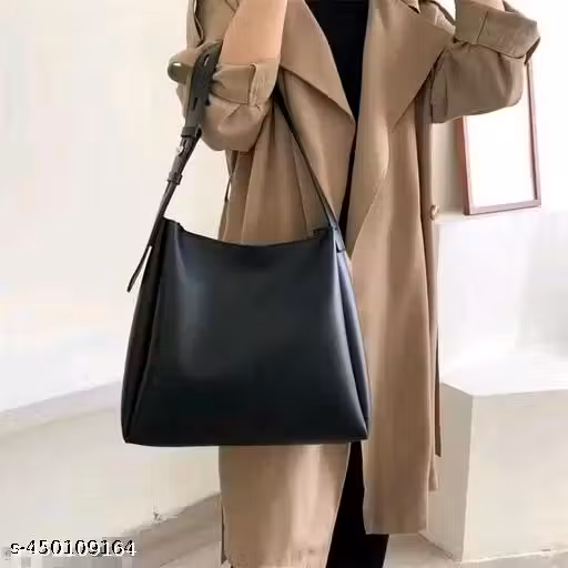 New Black Trendy Handbag for Women | Women's stylish purse | Fashionable black handbag | Casual black handbag | Designer black handbag | Black tote handbag | Black Handbag For Woman