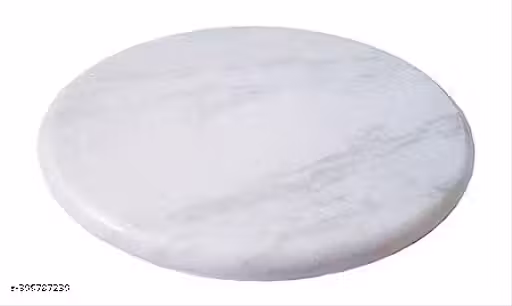 MBSC White Marble Chakla 9 Inch | Premium Marble Roti Maker Rolling Board for Kitchen & Chapati Making