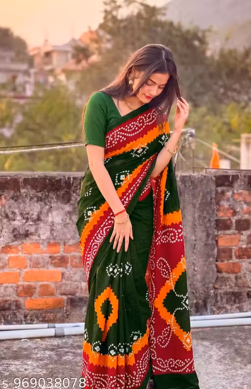 Women Cotton Printed Saree Without Blouse Piece | Elegant Lightweight Cotton Saree for Office, Casual Wear & Daily Use