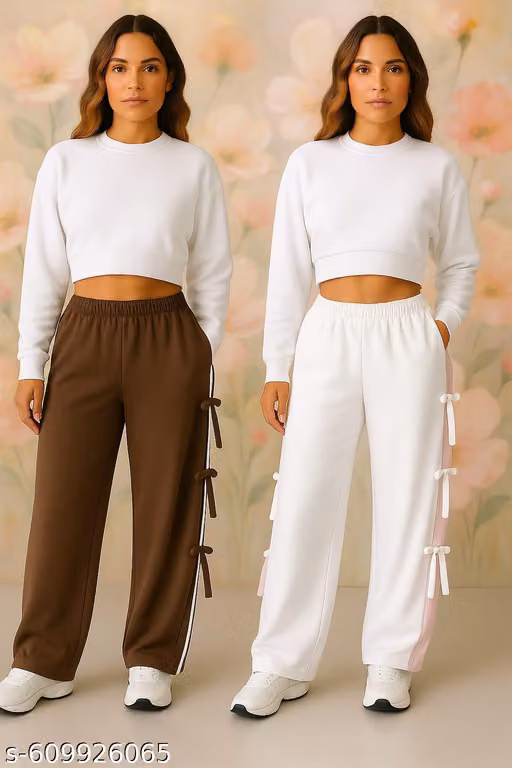 Stylish Trendy And Beautyfull Pack of 2 Women Regular Fit White, Brown