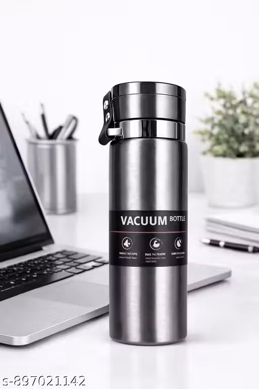 Premium Stainless Steel Vacuum Insulated Flask – 1000ml / 800ml Double-Wall Hot & Cold Water Bottle for Travel, Gym, and Office