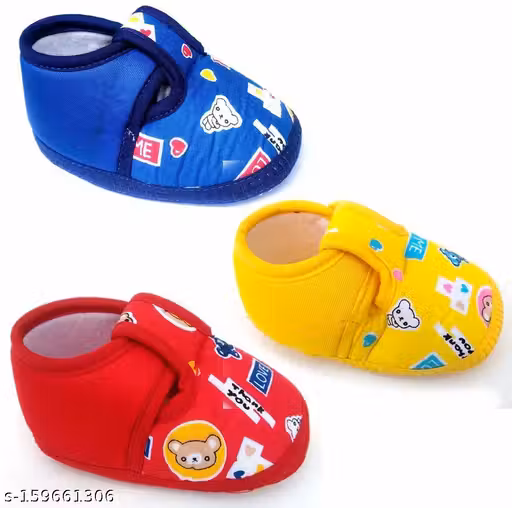 kkids Choice Booties (Toe to Heel Length - 11 cm, Blue, Yellow, Red)