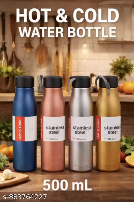 Flask, Double Wall Insulated, Leak-Proof, BPA Free, 24 Hr Hot and Cold Water Bottle, Perfect for Office, Travel, Sports, and Home, 304 Food Grade (कोई भी 3 भेजी जाएगी)