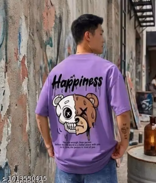 Printed cotton Round neck T-shirt