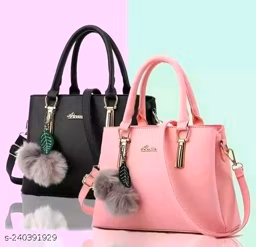 Pink black handbags