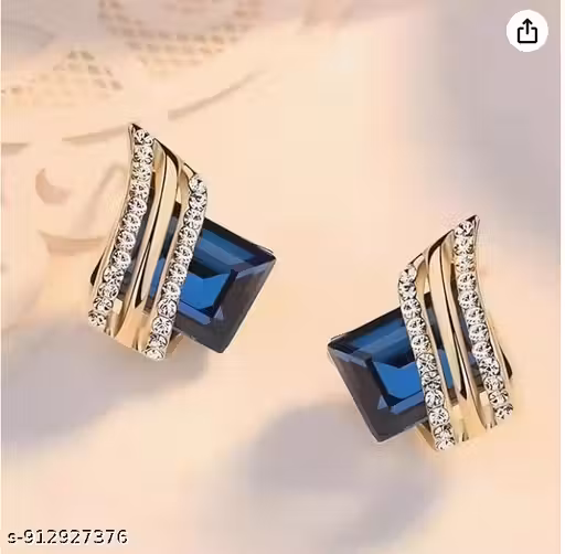 ST-E-99897 BLUE STONE EARRING