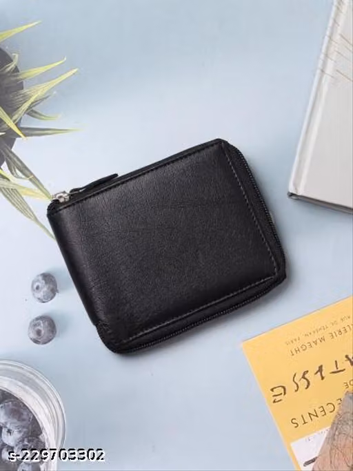 Sonrisa Men & Women Casual, Evening/Party, Formal, Travel, Trendy Black Artificial Leather Wallet (4 Card Slots)
