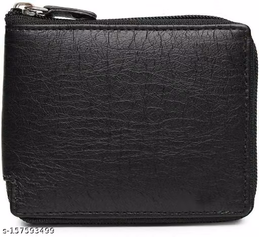 Sonrisa Men Black Artificial Leather Wallet (5 Card Slots)