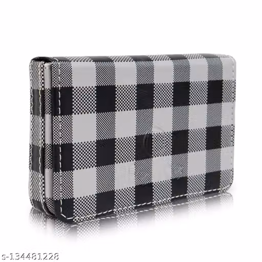 Sonrisa Stylish Pocket Sized Stitched Leather Business ATM Visiting Card Holder
