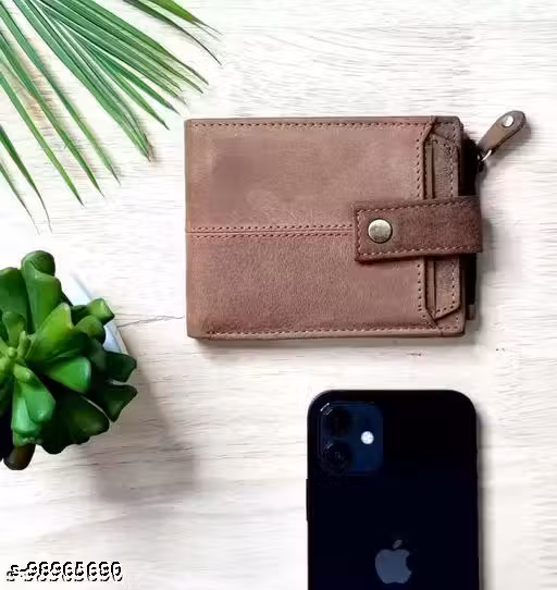 New Trending Genuine Leather wallet for men Brown