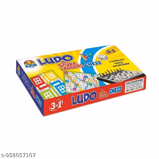LSC Ludo Snake & Chess Board Game Combo Set | Indoor Family Game