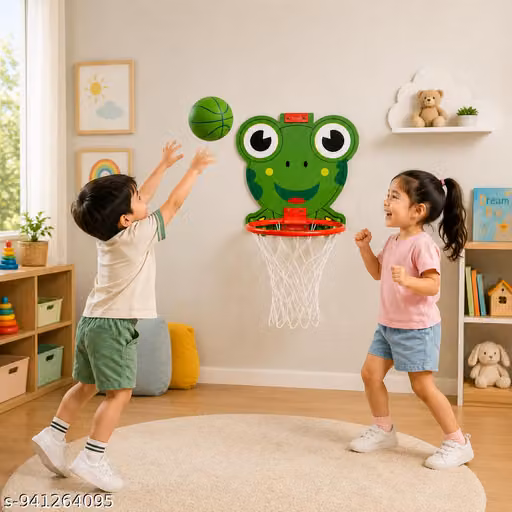 Kids Basketball Kit Set with Ring & Ball | Indoor Outdoor Sports Toy
