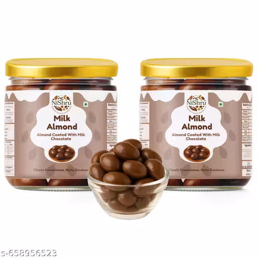 NISHRU Chocolate Almond 2 x 150g (300g Total) | Choco Almonds Milk Chocolate, Rich milk chocolate with whole Almonds