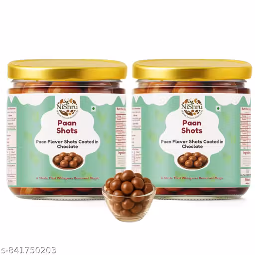 NiShru Paan Shots 2 x 150g = 300 grams | Refreshing Meetha Paan Flavoured Sweet Bites | After-Meal Mouth Freshener | Ideal for Gifting, Parties & Celebrations