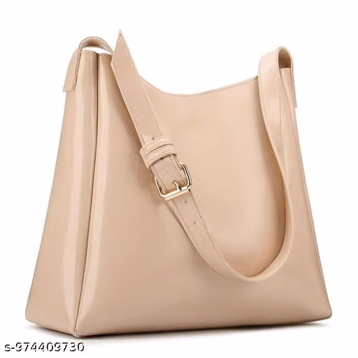 Women’s Glossy Shoulder Tote Bag with Adjustable Strap, Large Capacity PU Leather Handbag for Office, Shopping, Travel & Casual Carry