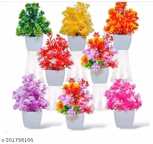TRUE SHINE : artificial bonsai wild plants pack of - 8 size ( 15 cm )