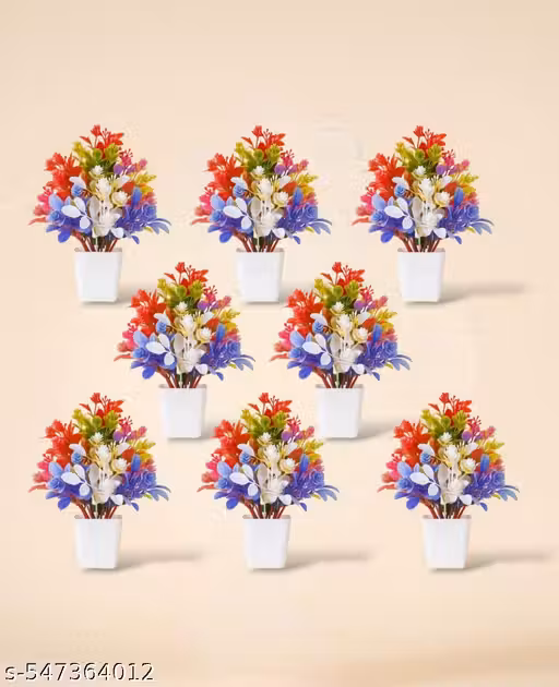 TRUE SHINE : artificial bonsai wild plants pack of - 8 size ( 15 cm )
