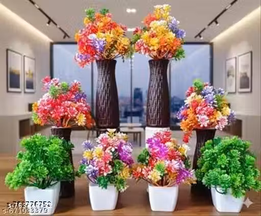 Best Rating Artificial Plant For Ho Zoya-90me/Office Set of 8 attractive look artificial plant