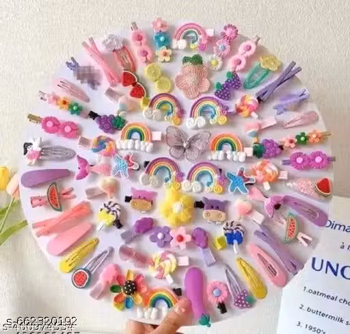 RASHA 14 Pes-Multi Unicorn Ice cream Cartoon Hair Clips Set baby Hairpin For Kids Girls Toddler Hair Accessories for Kids