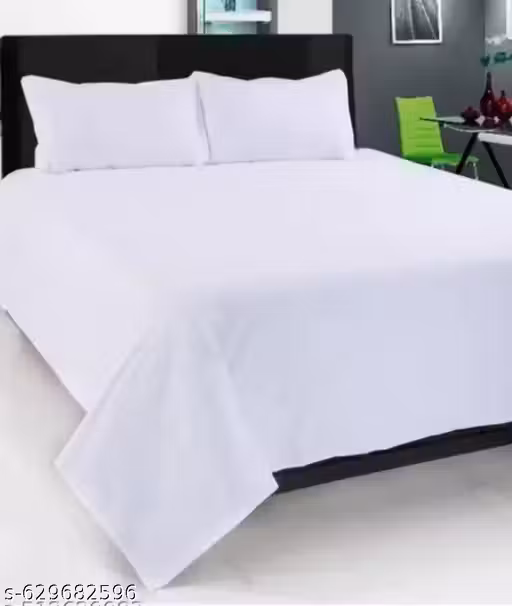 New trending Soft touch White Stripe Double Bedsheet with two pillow cover and Single Bedsheet with a pillow cover