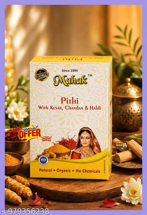 Mahak Pithi With Kesar Chandan Haldi | Natural Face Pack