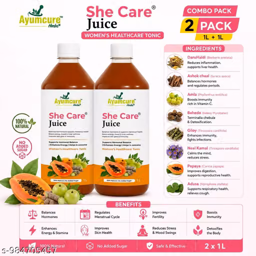 Ayumcure She Care Juice Combo Pack 2L | Women Wellness Juice
