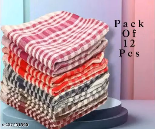 Napkin Towel Roti Cover Kitchen Towel Cotton Towel Napkin Table Cleaning | Decorative Table Linens | Cloth Kitchen Tools | Hemstitched Dinner Napkins Pack Of 12 Pcs