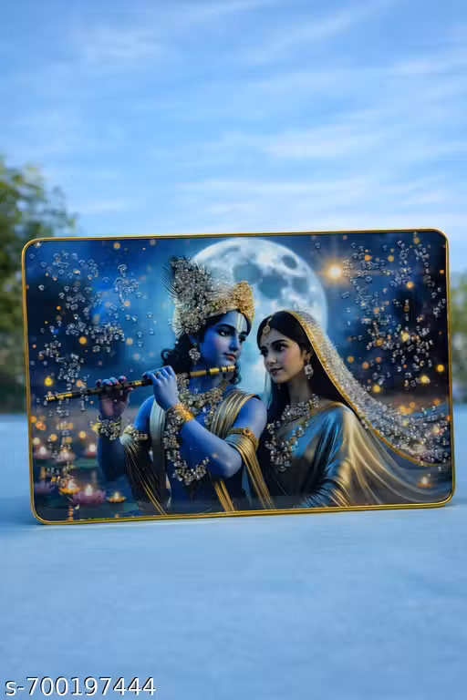 Radha Krishna HD Wall Hanging Photo Frame | Spiritual Home Decor”18/12 inch