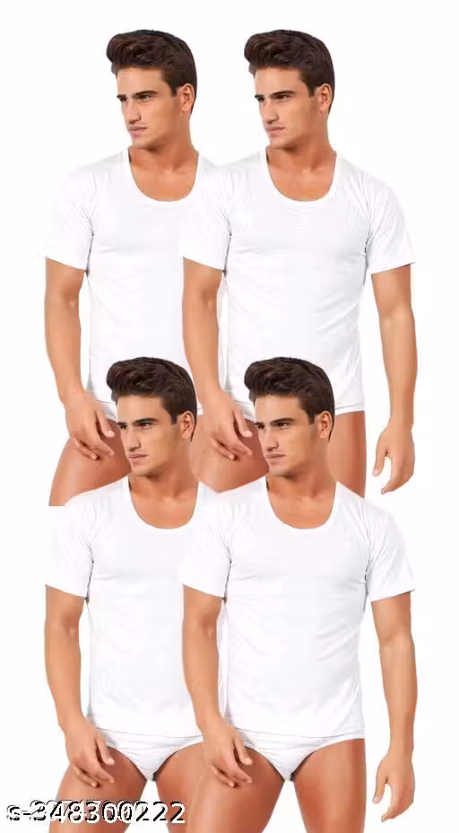 Premium Quality Super Combed Cotton Short sleeve Vest Pack of-3
