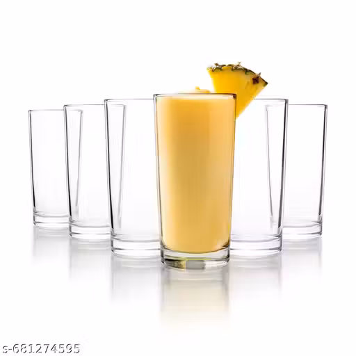 Liberty Hi-Ball Glass Tumbler Set of 6, 250ml Each | Dishwasher Safe | Comfortable Grip & Stackable | Perfect Glasses for Drinking Water, Juice, Cocktail, Cold Drinks | for Daily Use & Gifting