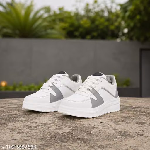 Women's White Sneakers | Casual Lace-Up Shoes for Women | Korean Style Platform Sneakers | Fashion Walking Shoes | Trendy College Travel Footwear