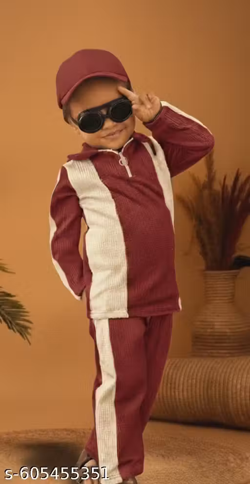 Fabulous Kids Winter Wear Tracksuit Set with Cap | Full Sleeve Top & Bottom | Stylish Winter Outfit for Boys & Girls