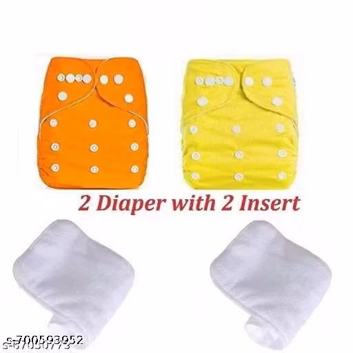 Totsnap Reusable,washable,Adjustable Cloth Diaper with Insert Pack of 2